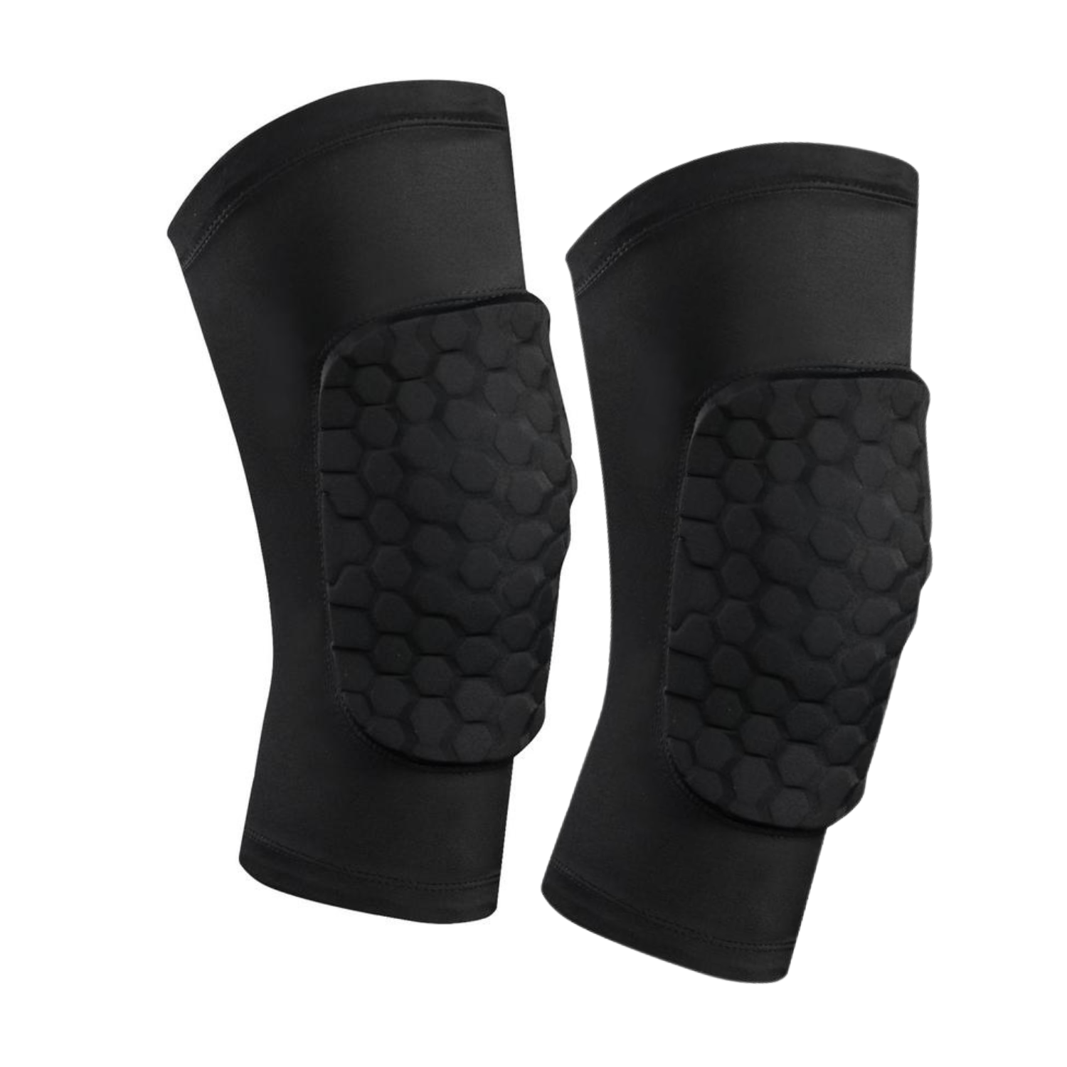 black slide on honeycomb pads to cover the knee 