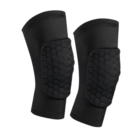 black slide on honeycomb pads to cover the knee 